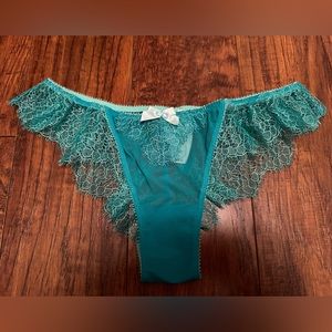 Victoria’s Secret Very Sexy Chantilly Lace Cheekini Panty- NWT- Teal/Aqua